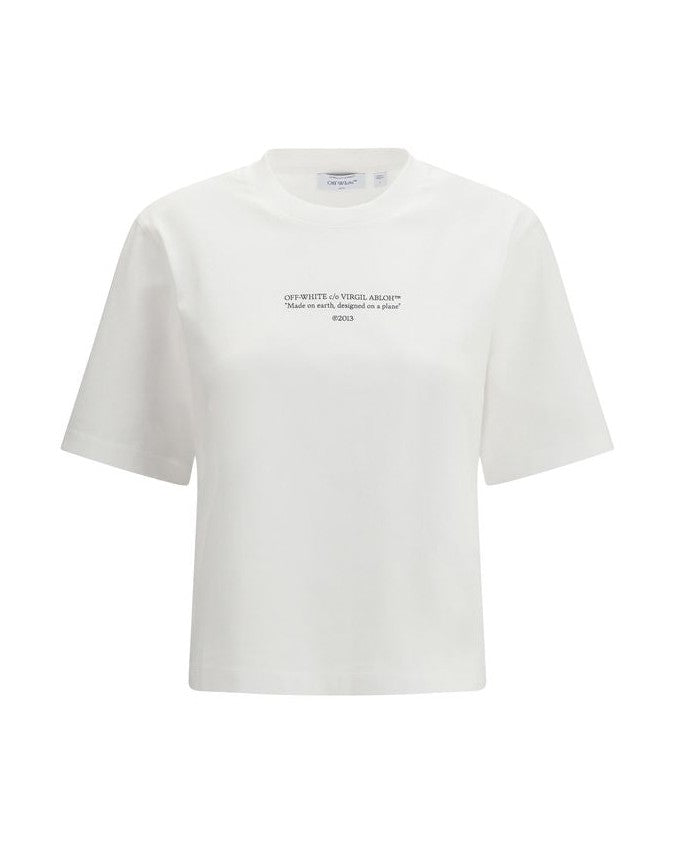 Off-white Cotton White T-shirt Glam Steals