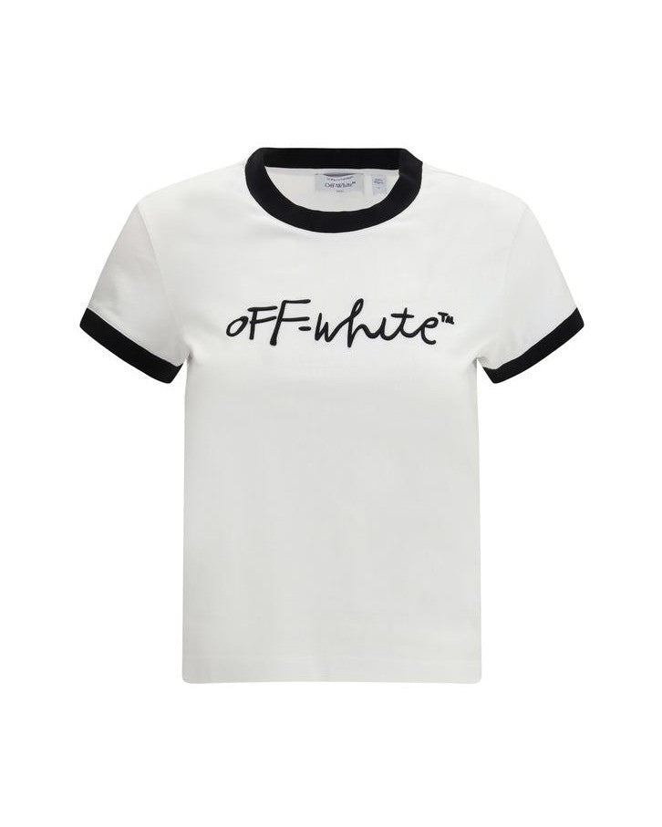 Off-white Cotton White T-shirt Glam Steals