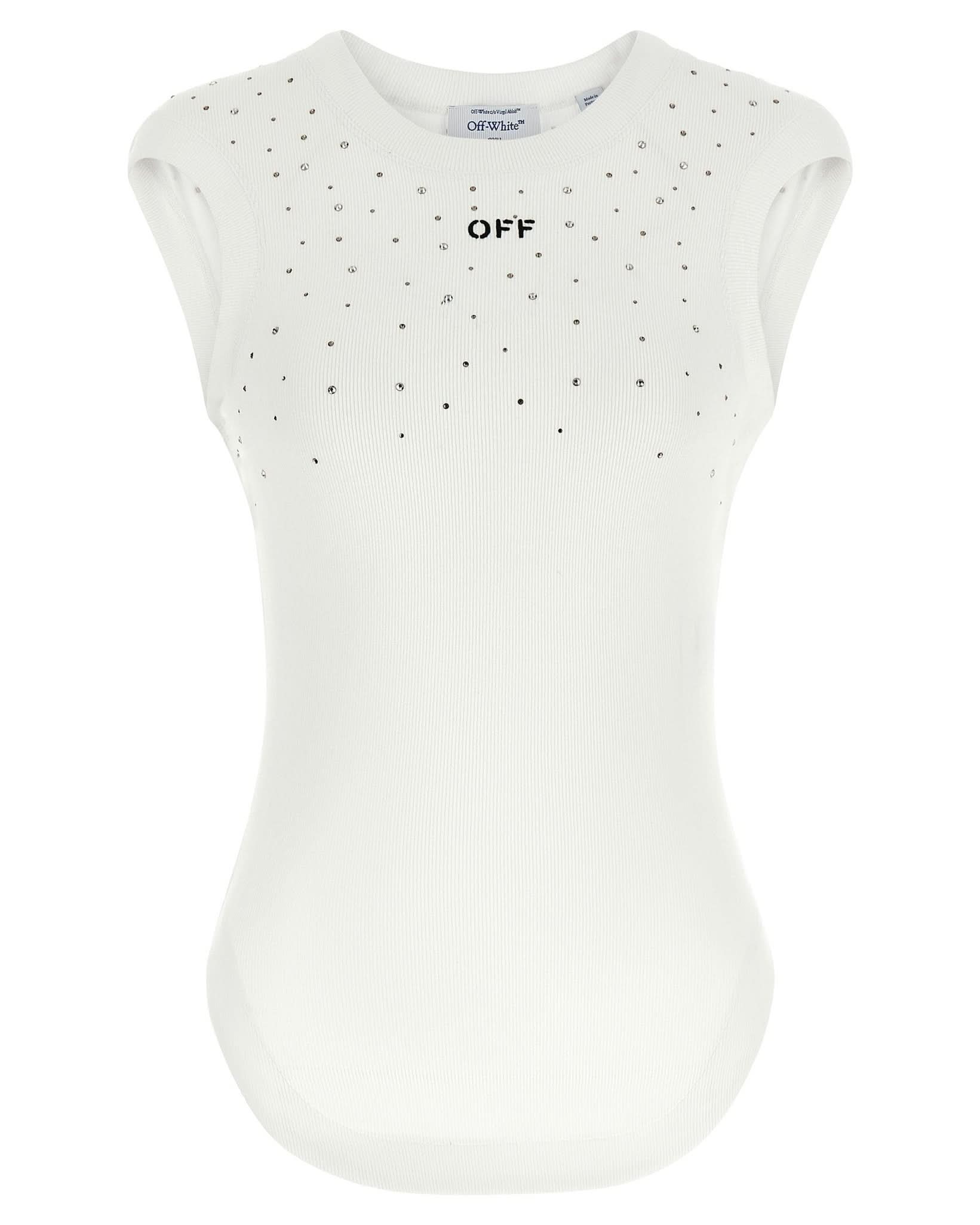 Off-white Top Swarowski Glam Steals