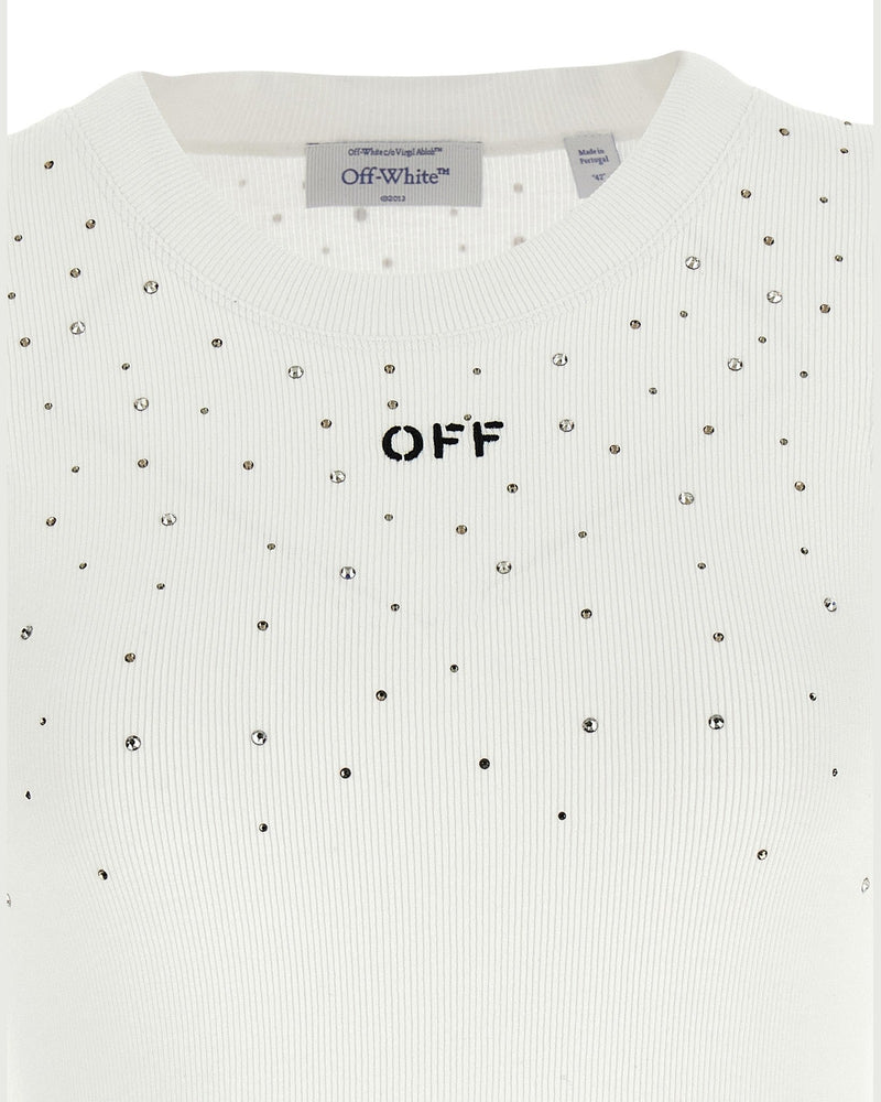 Off-white Top Swarowski Glam Steals
