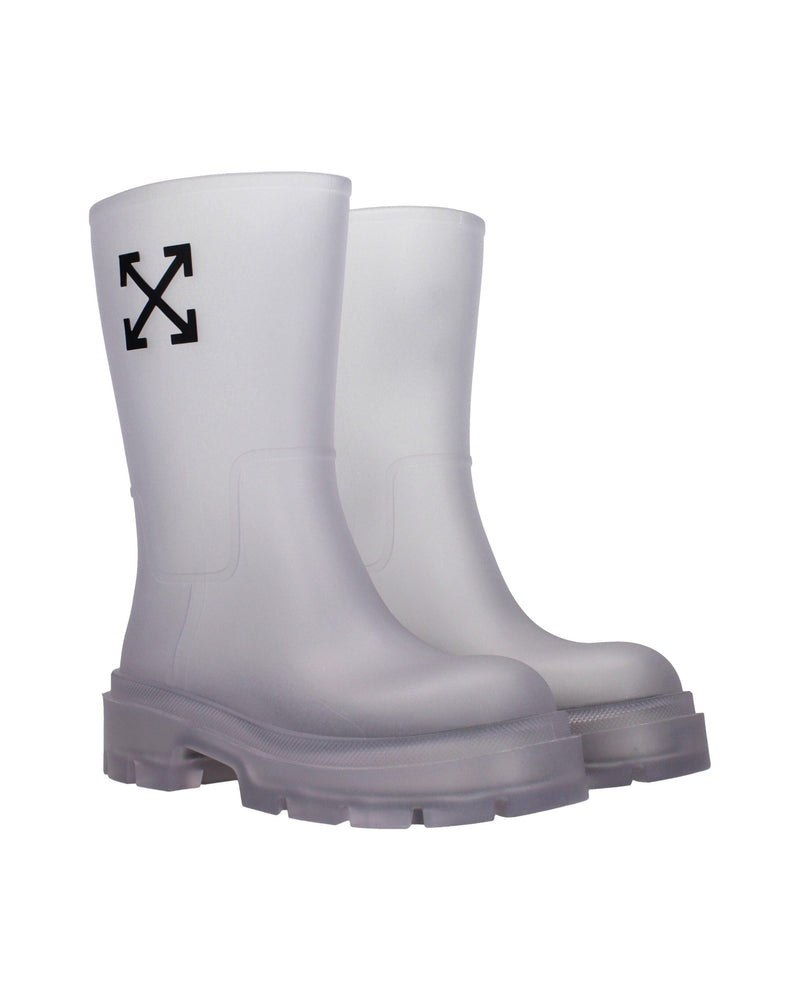 Off-white Transparent Pvc Ankle Boots Glam Steals