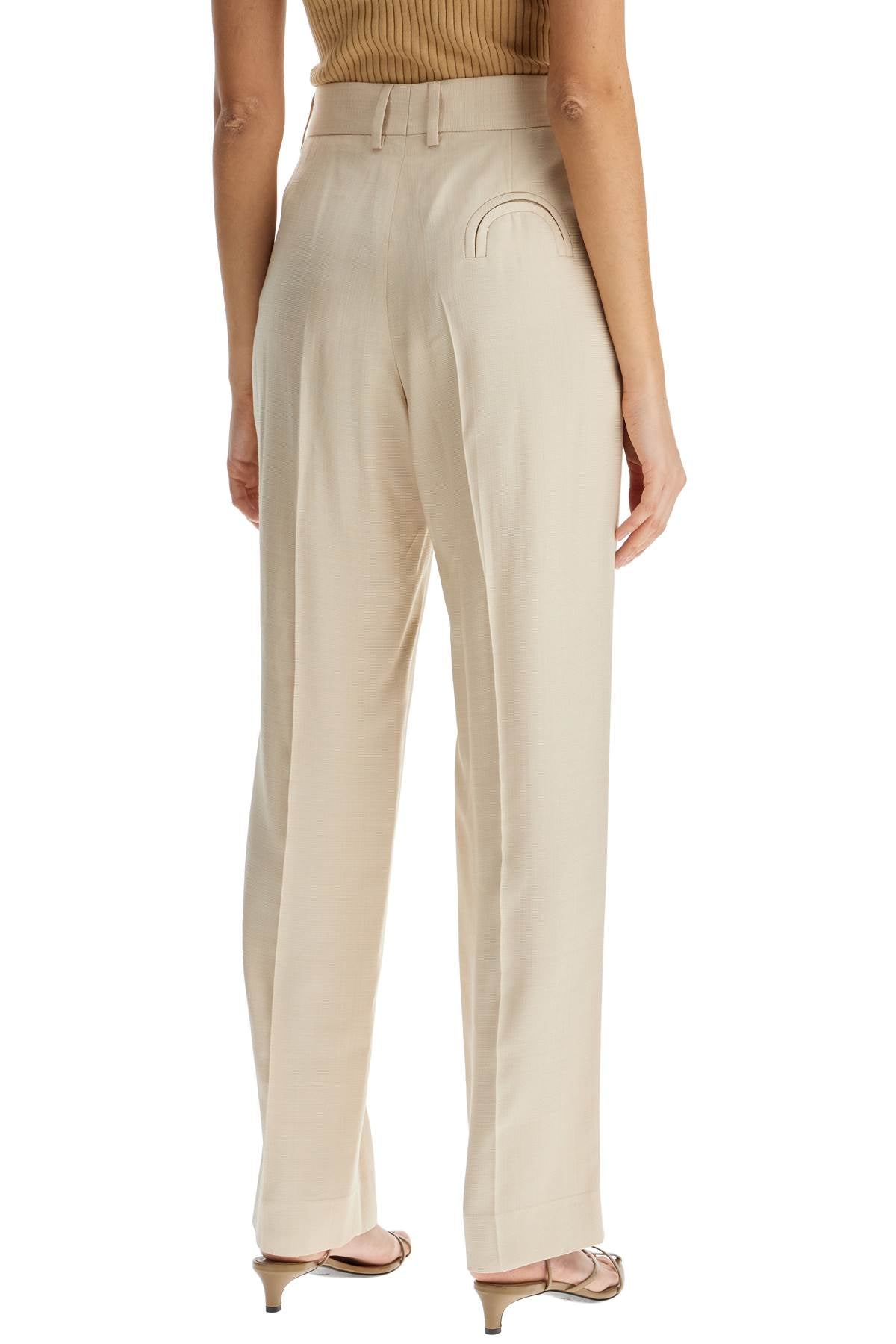 Blaze Milano Viscose Pants With Embroidered Ivory Pocket