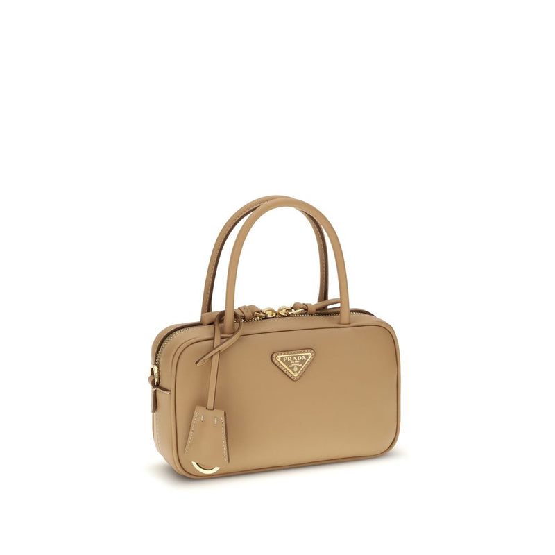 Prada Beige Calf Leather Bos Taurus Handbag Glam Steals