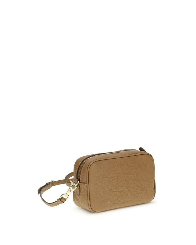 Prada Beige Calf Leather Bos Taurus Shoulder Bag Glam Steals