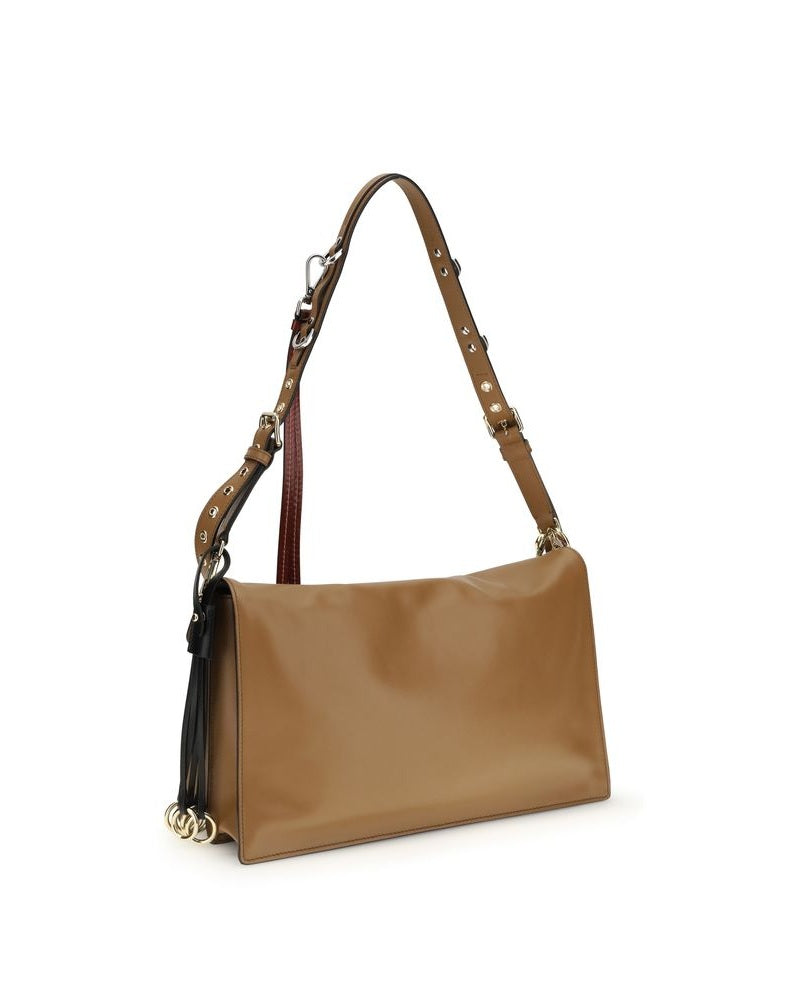 Prada Beige Calf Leather Bos Taurus Shoulder Bag Shoulder Bags