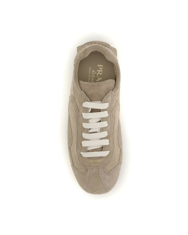 Prada Beige Lamb Ovis Aries Athletic Sneakers 