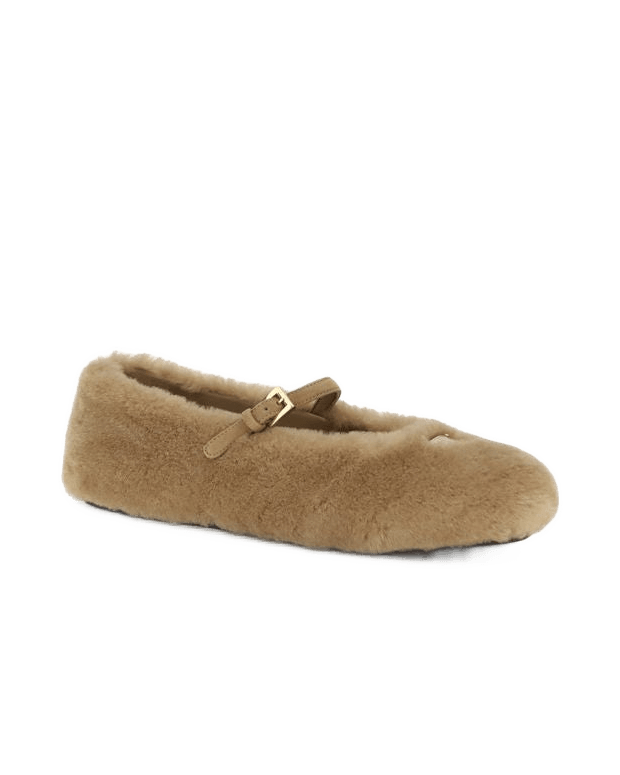 Prada Beige Lamb Ovis Aries Ballet Flats Glam Steals
