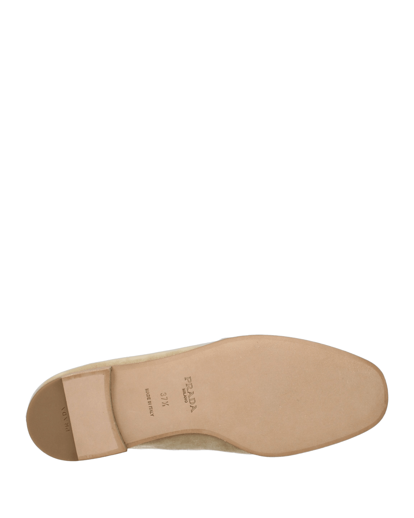 Prada Beige Leather Slip On Loafers Glam Steals