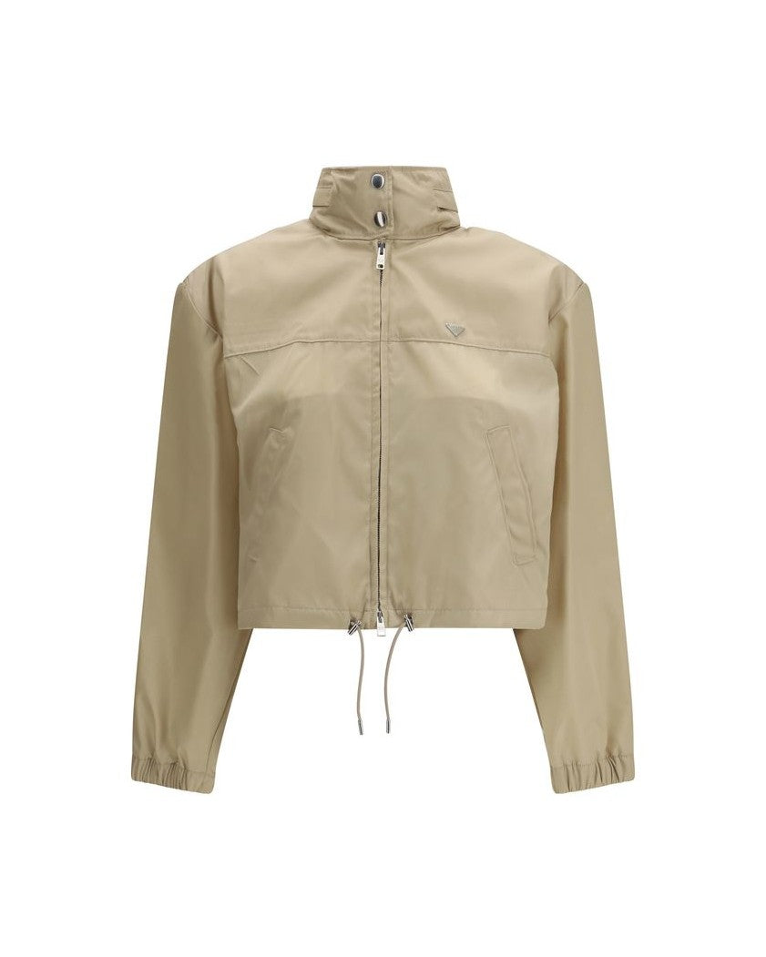 Prada Beige Recycled Polyamide Shell Jacket Glam Steals