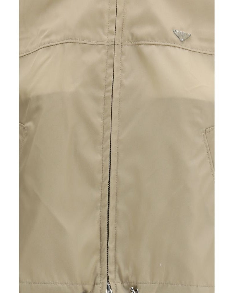 Prada Beige Recycled Polyamide Shell Jacket Glam Steals