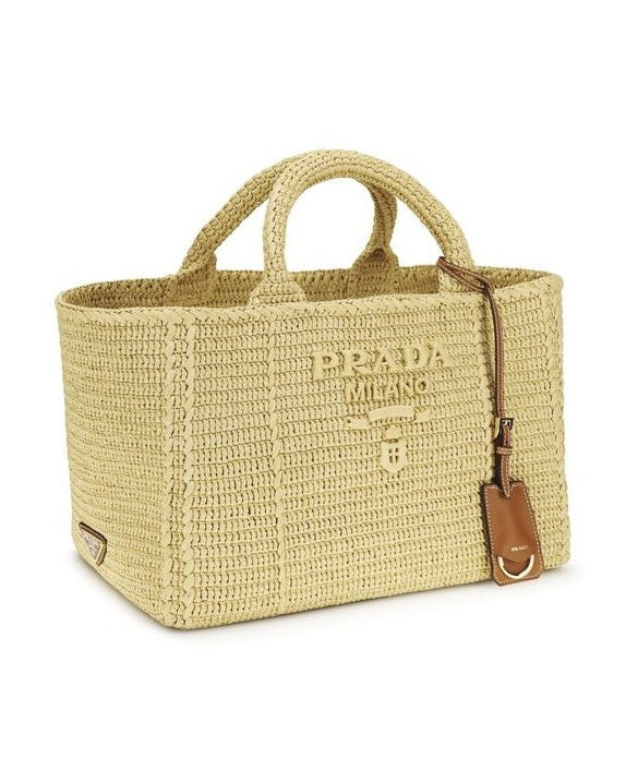 Prada Beige Viscose Handbag Glam Steals