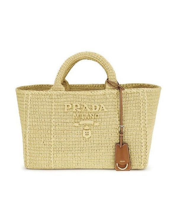 Prada Beige Viscose Handbag Glam Steals