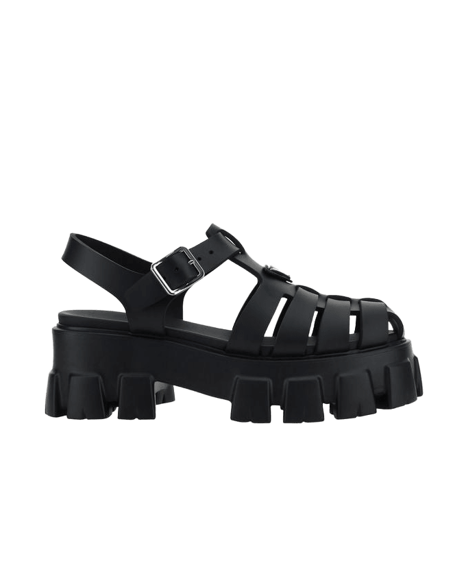 Prada Black Acetate Platform Sandals Glam Steals