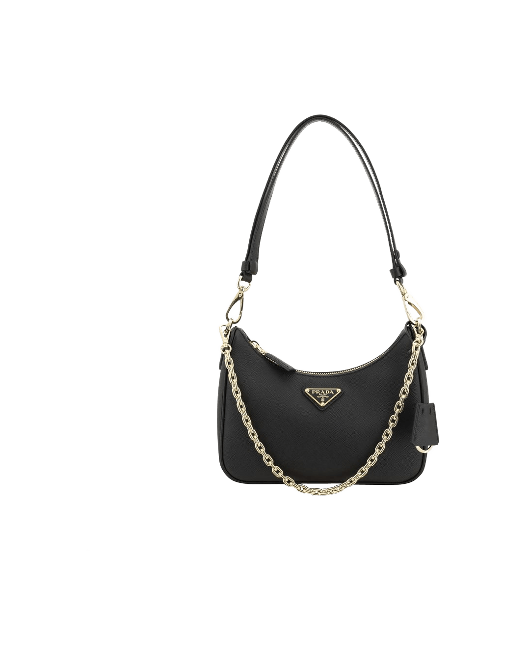 Prada Black Calf Leather Bos Taurus Shoulder Bag Glam Steals