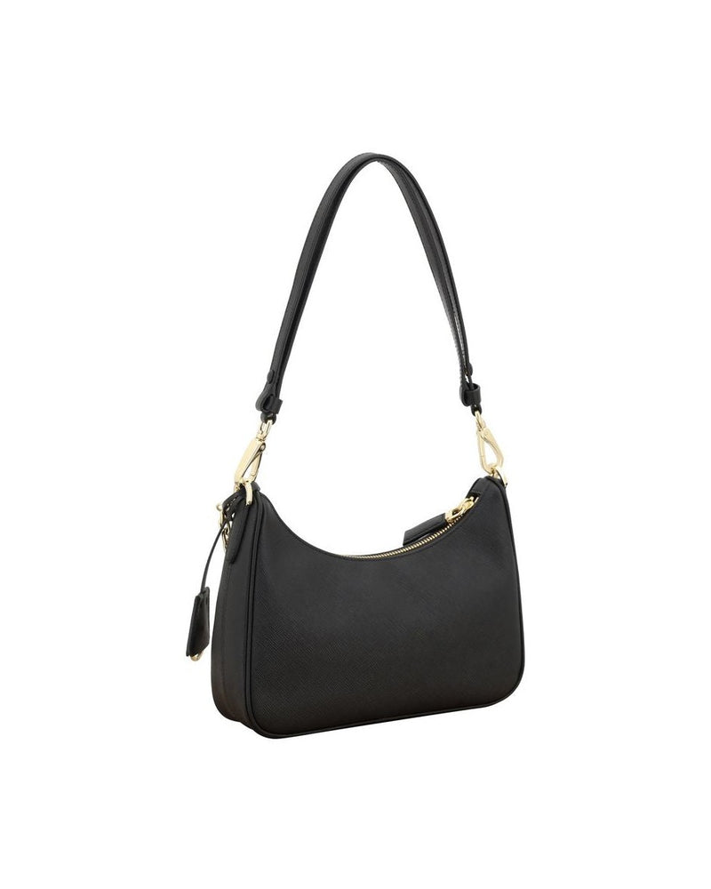 Prada Black Calf Leather Bos Taurus Shoulder Bag Glam Steals