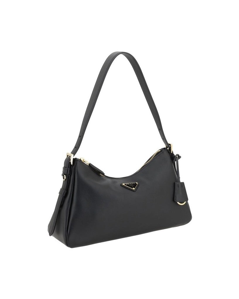 Prada Black Calf Leather Bos Taurus Shoulder Bag Glam Steals