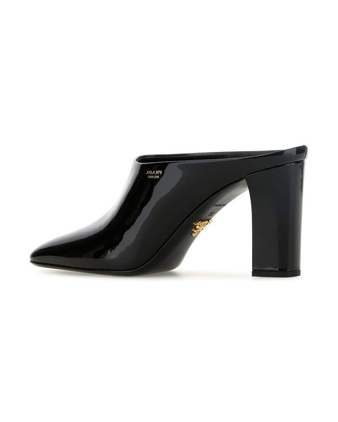 Prada Black Calfskin Mules 