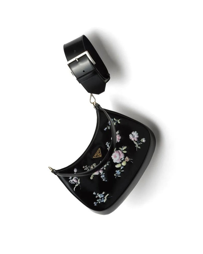 Prada Black Calfskin Shoulder Strap Glam Steals