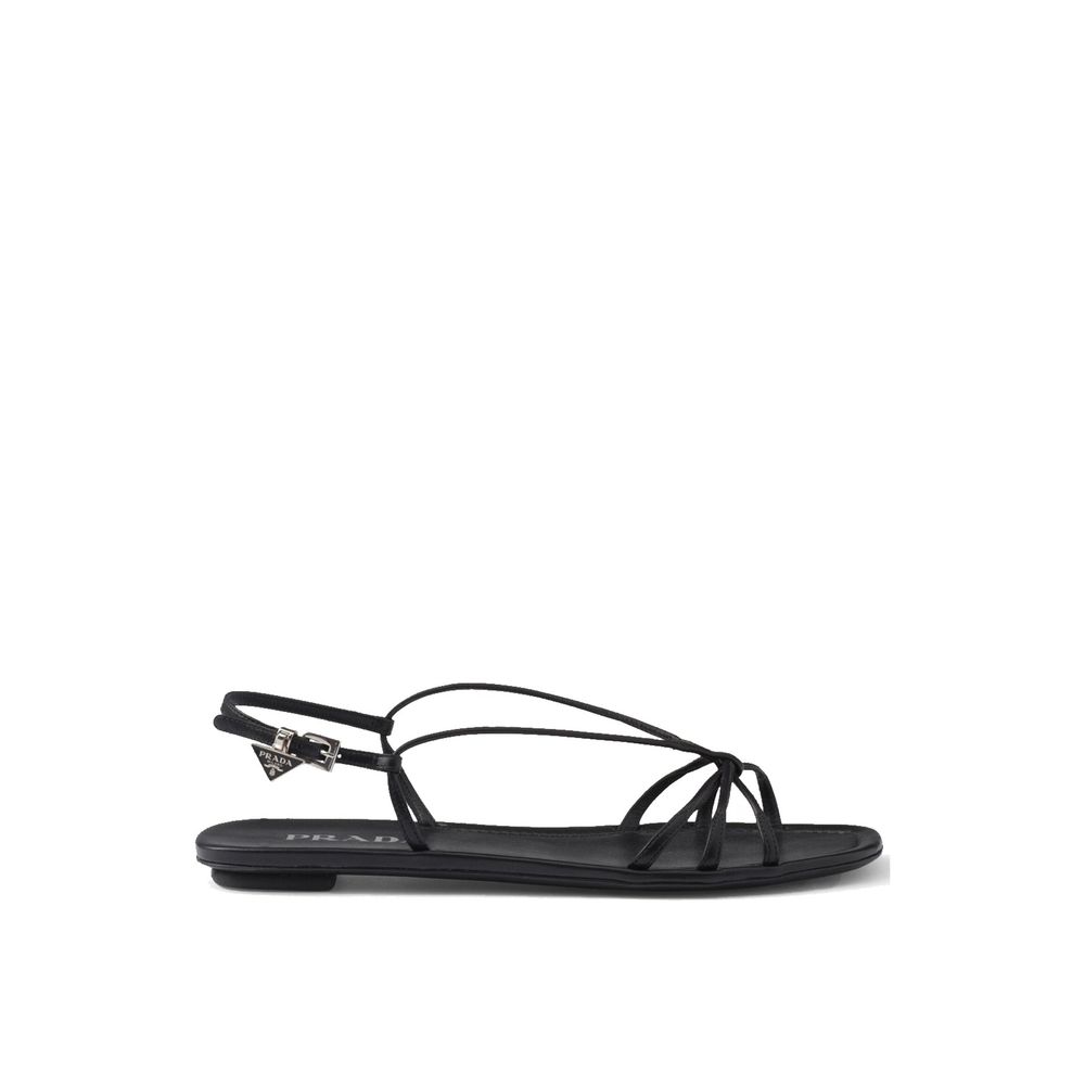 Prada Black Calfskin Strap Sandals Glam Steals
