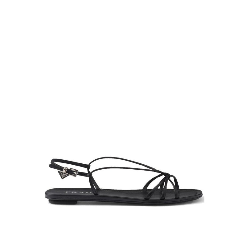 Prada Black Calfskin Strap Sandals Glam Steals