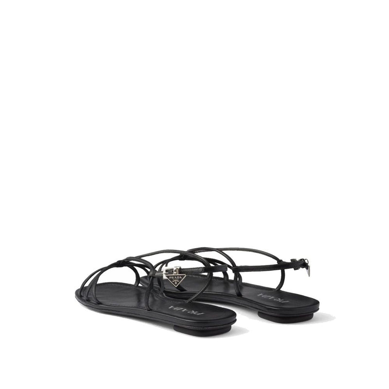 Prada Black Calfskin Strap Sandals Glam Steals