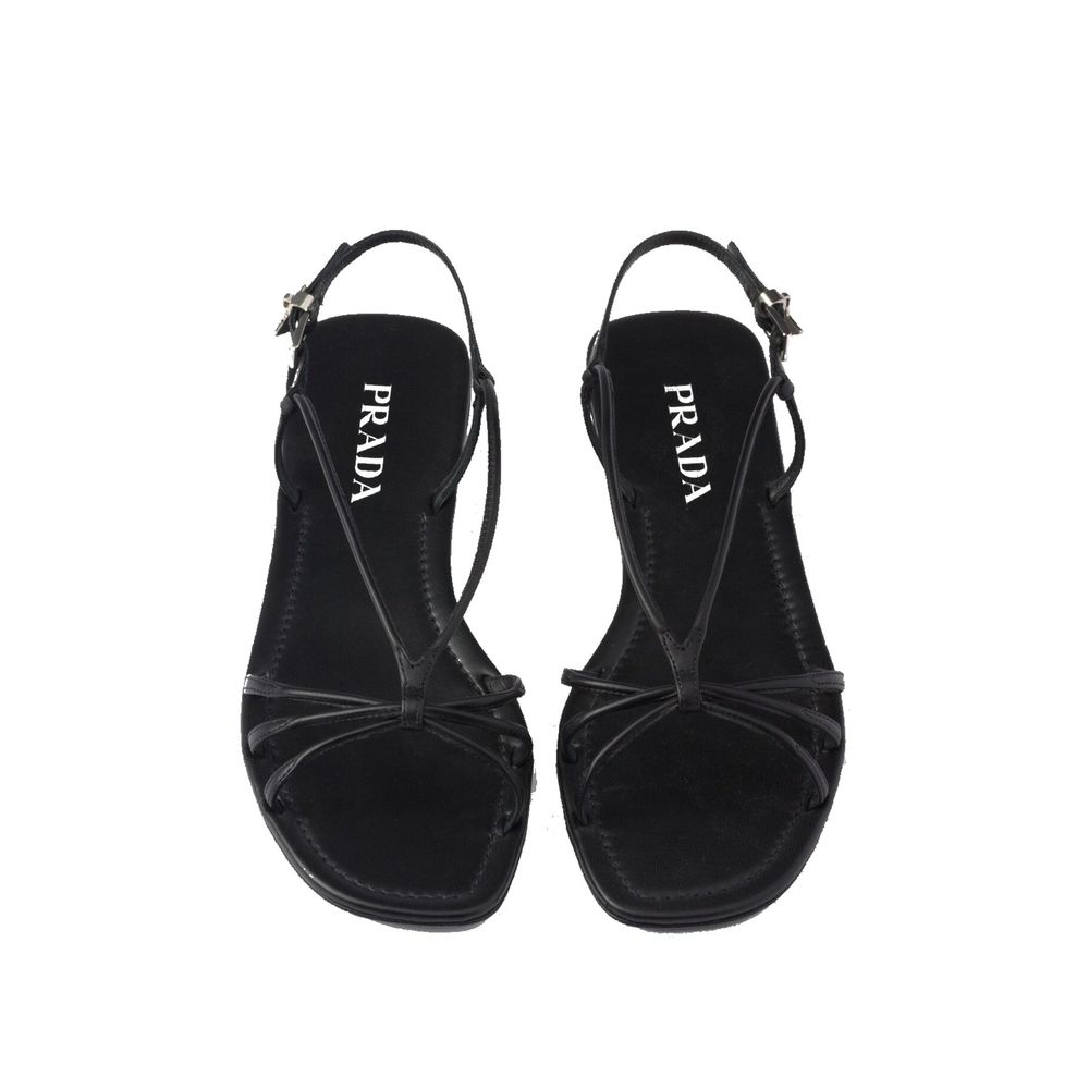 Prada Black Calfskin Strap Sandals Glam Steals