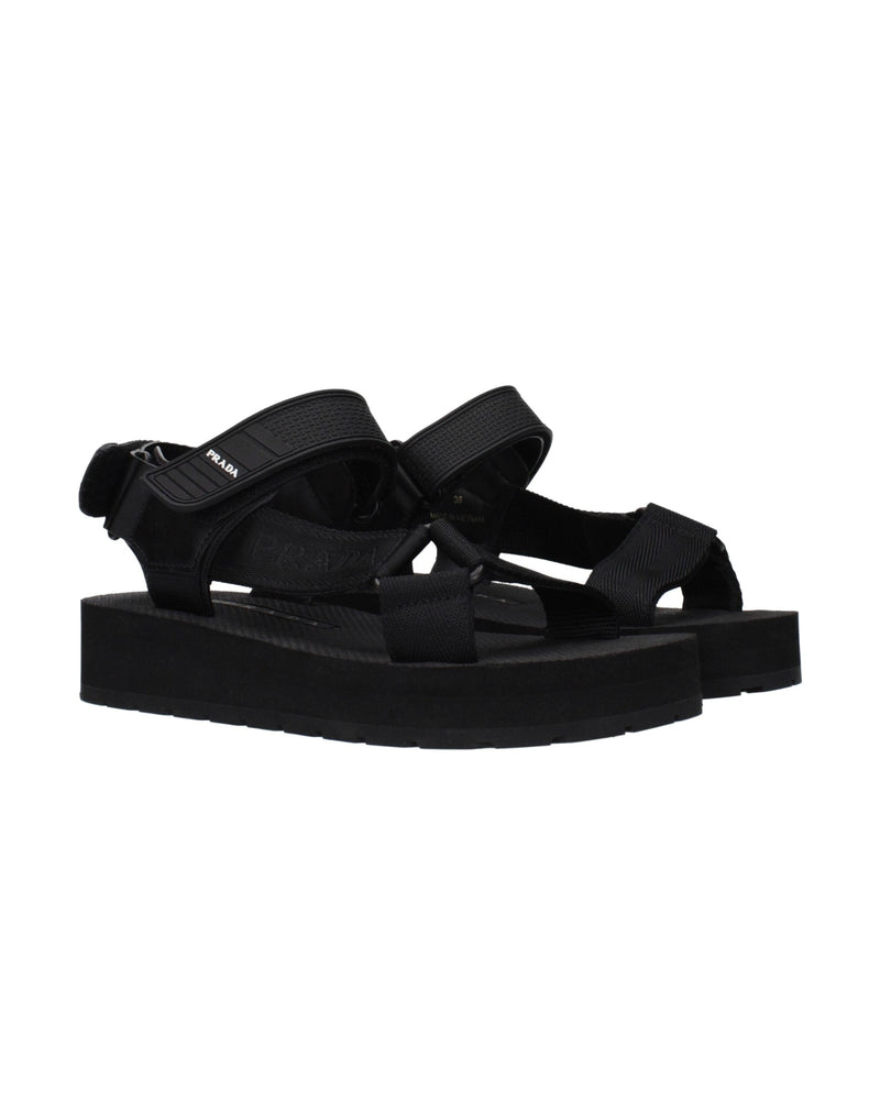 Prada Black Flat Sandals Glam Steals