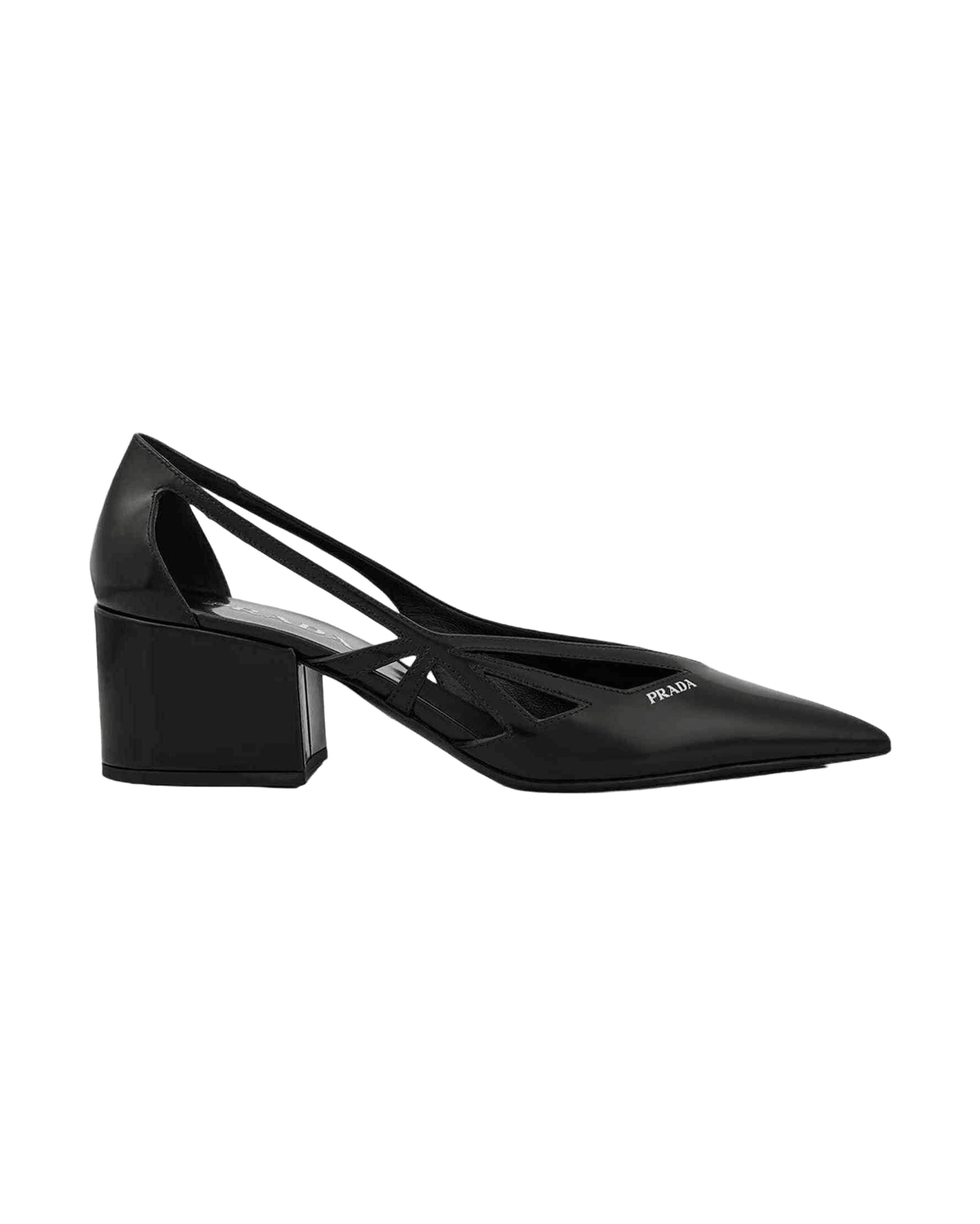 Prada Black Leather Cut Out Pumps 55 Glam Steals