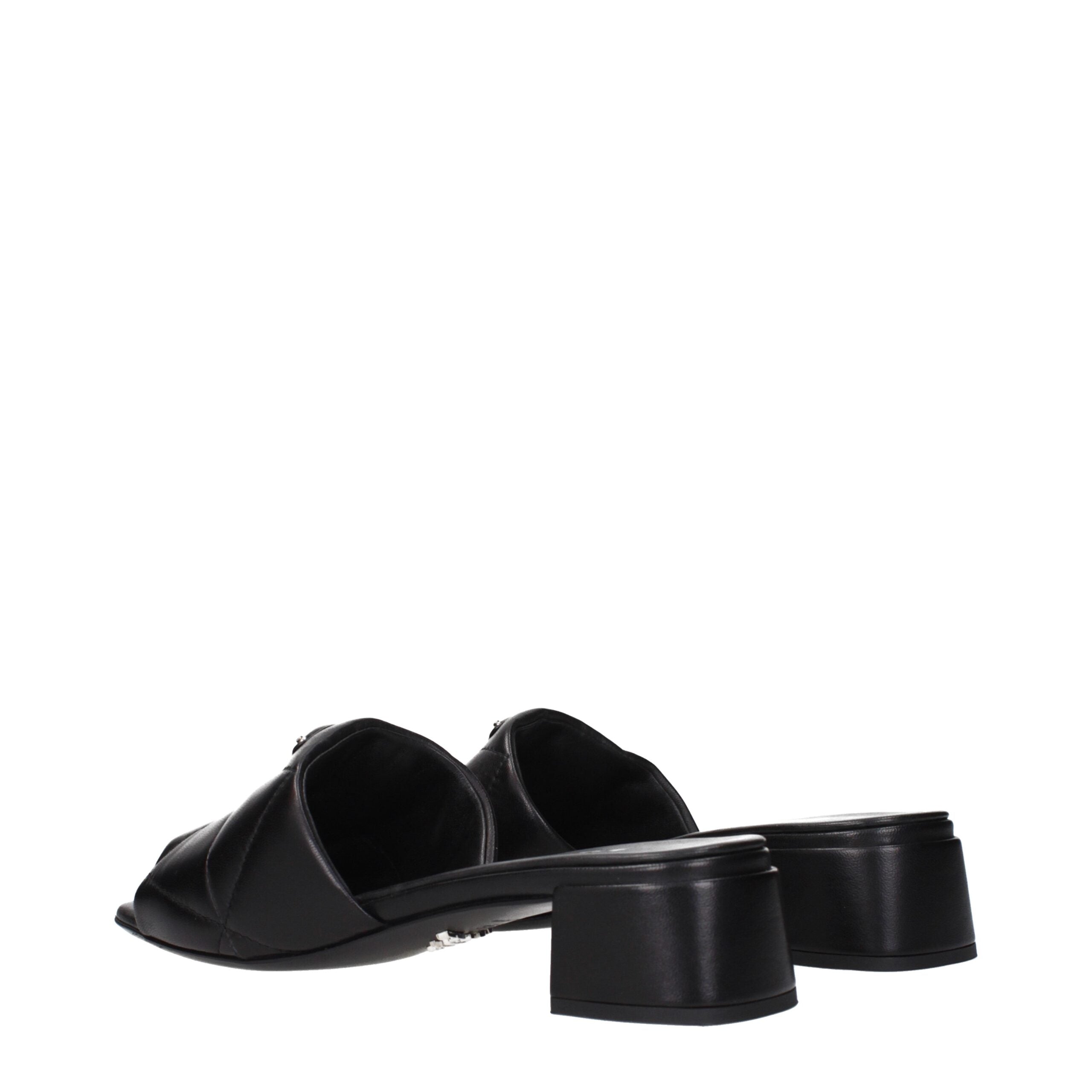 Prada Black Leather Flat Sandals Glam Steals