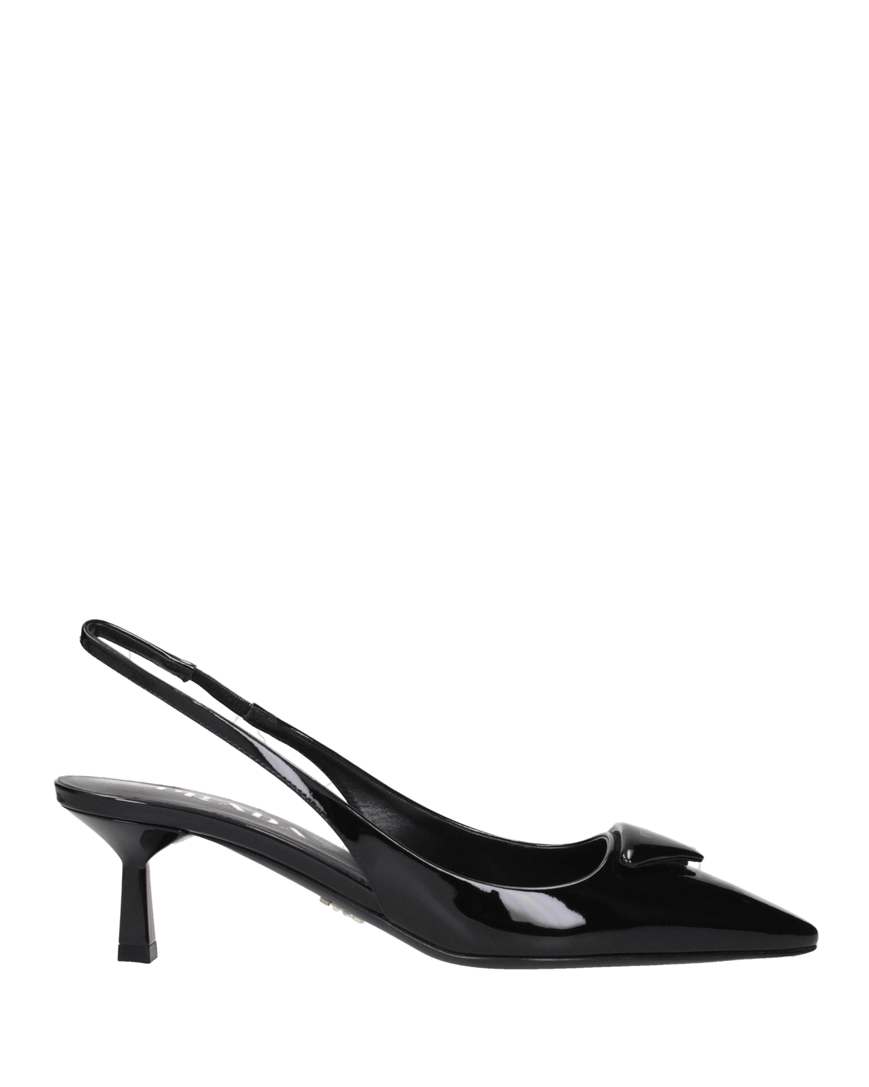 Prada Black Leather Mid Heel Pumps Glam Steals