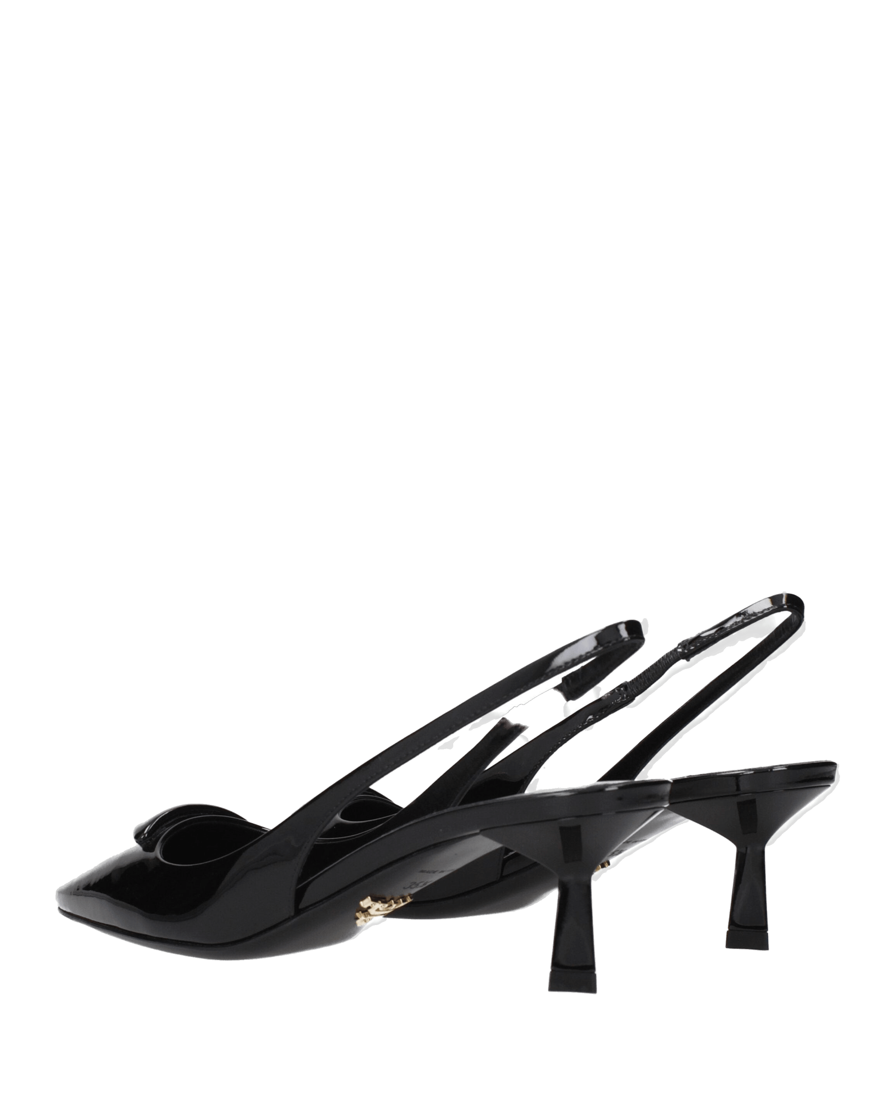Prada Black Leather Mid Heel Pumps Glam Steals