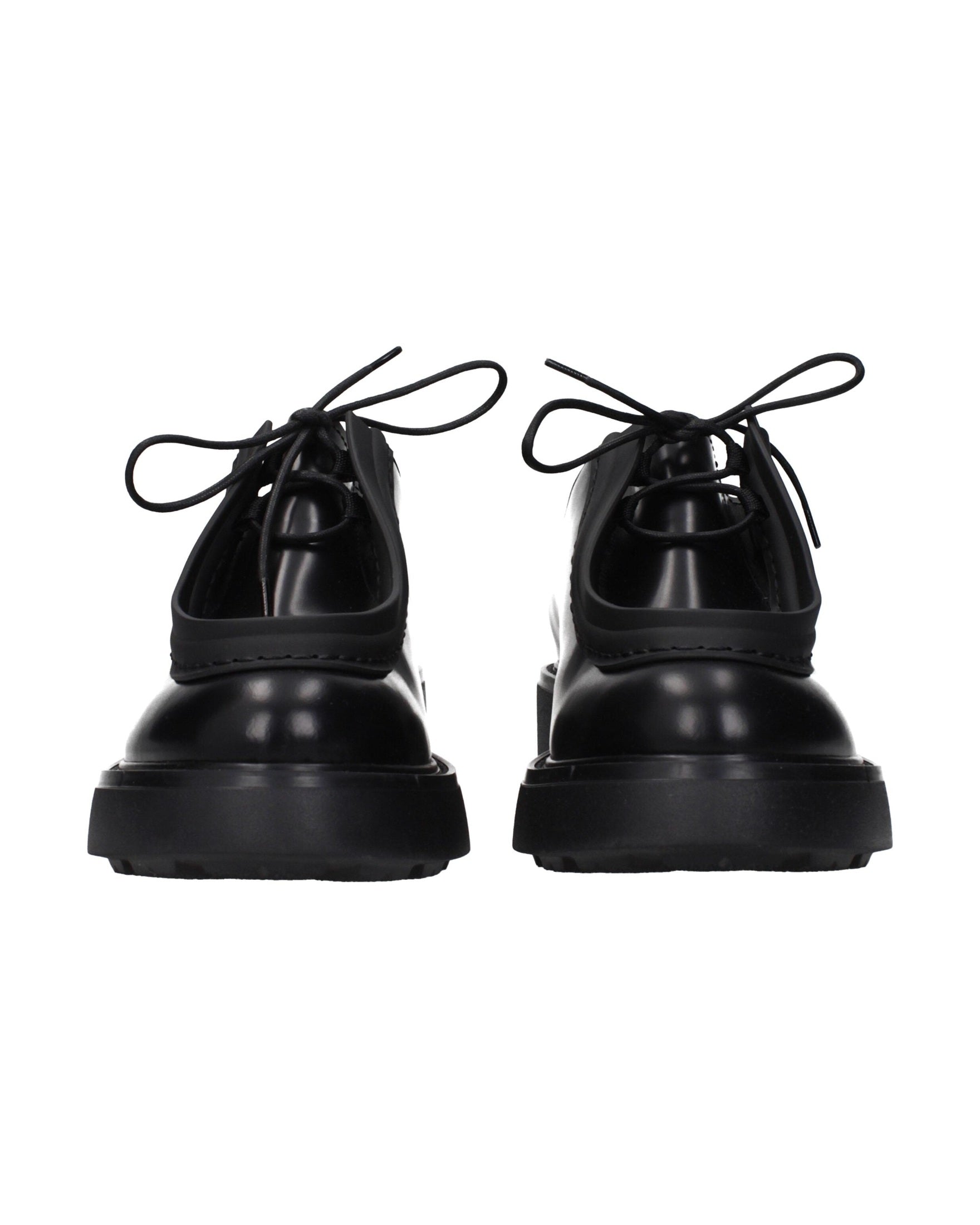 Prada Black Leather Oxfords and Derbies Glam Steals