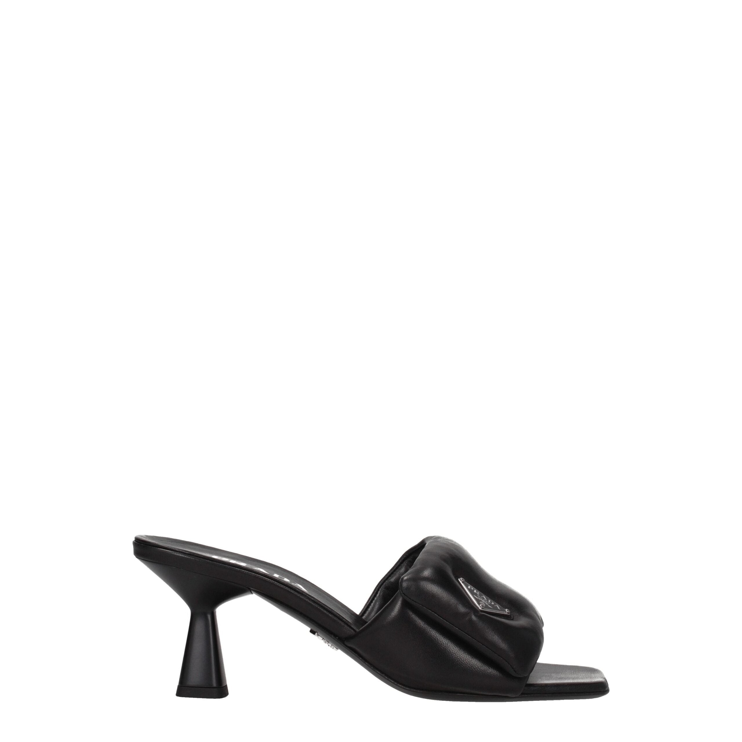 Prada Black Leather Platforms Glam Steals