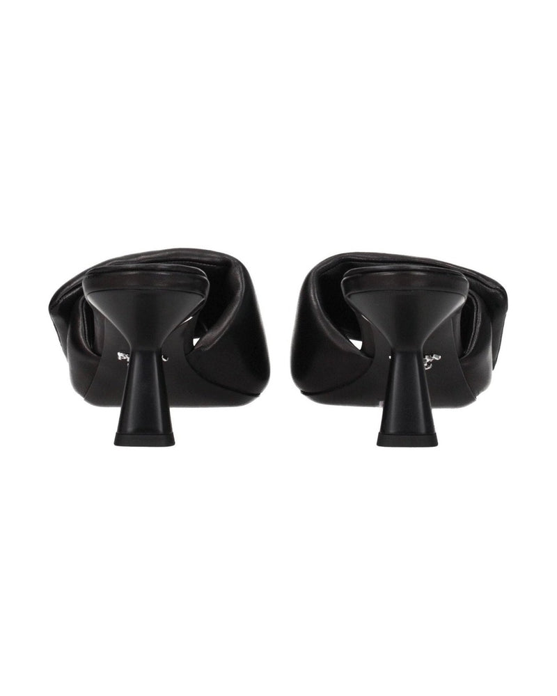 Prada Black Leather Platforms Heels