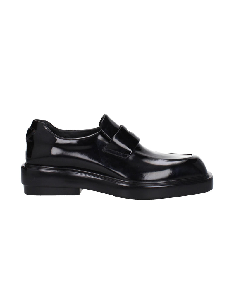Prada Black Leather Slip On Loafers Glam Steals