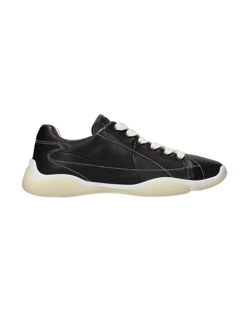 Prada Black Leather Sneakers 
