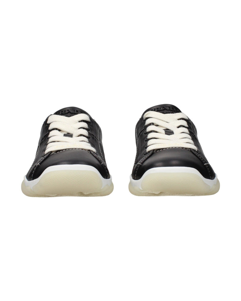 Prada Black Leather Sneakers 