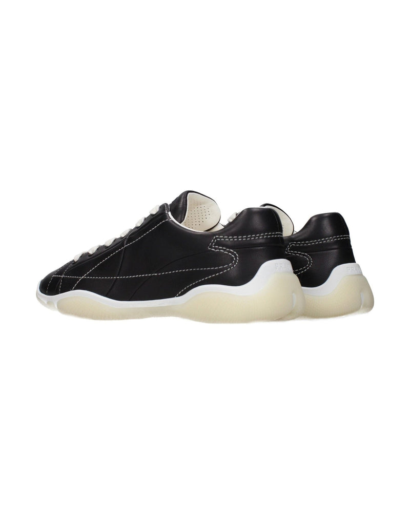 Prada Black Leather Sneakers 
