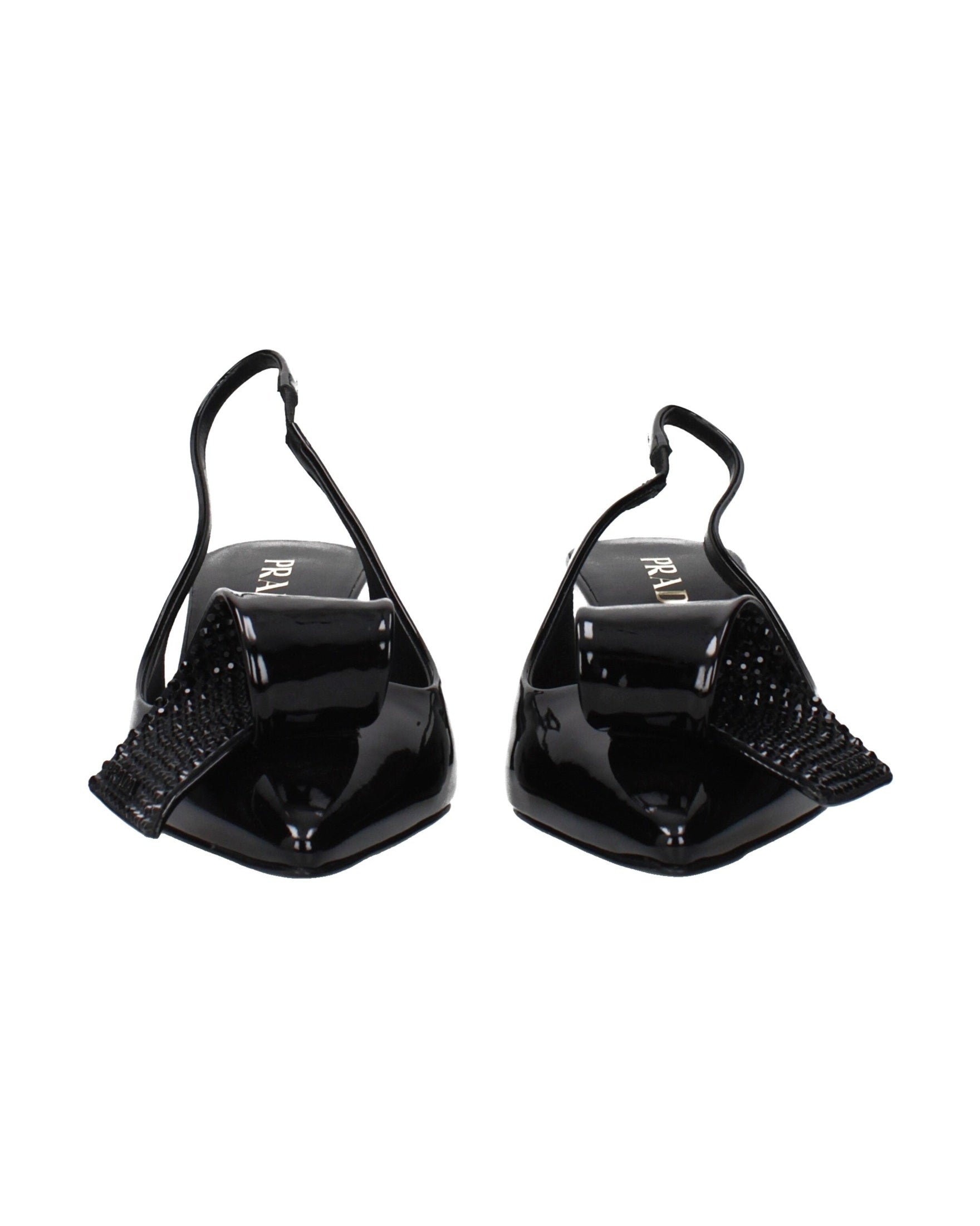 Prada Black Leather Stiletto Heel Sandals Glam Steals