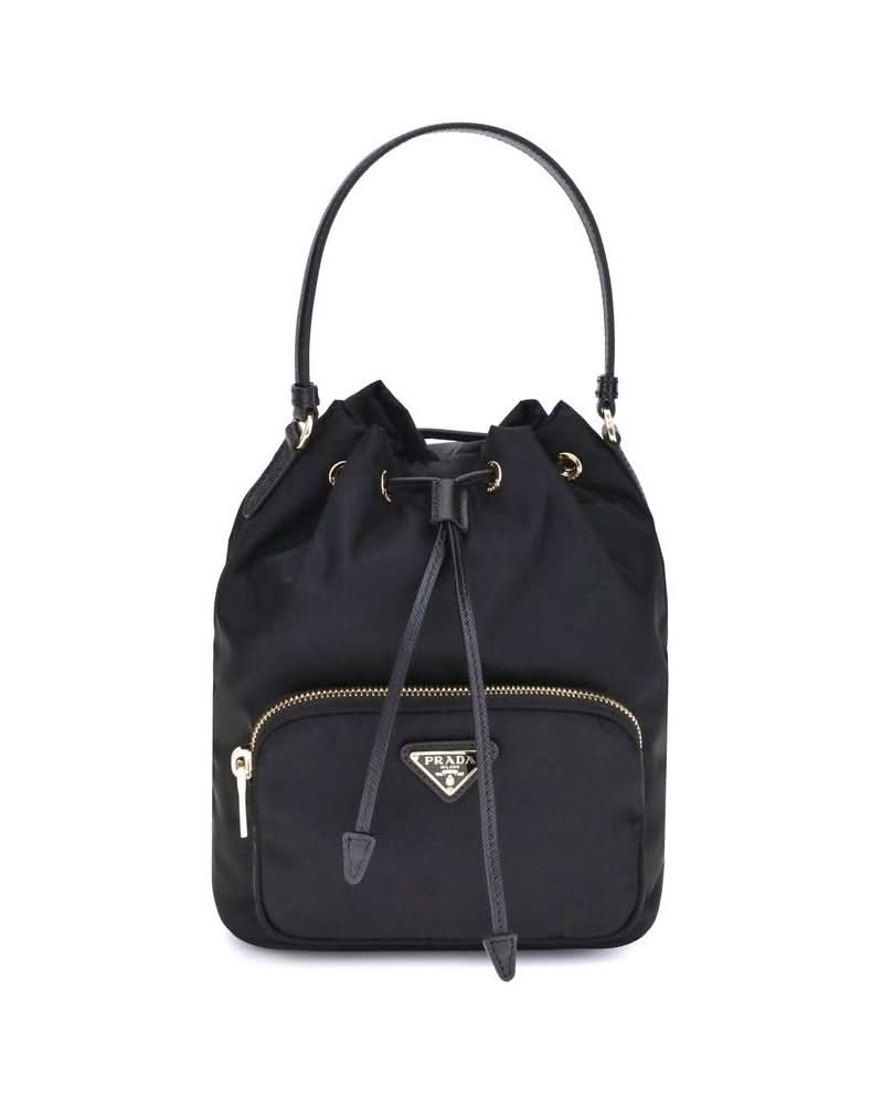 Prada Black Recycled Polyamide Bucket Bag Glam Steals