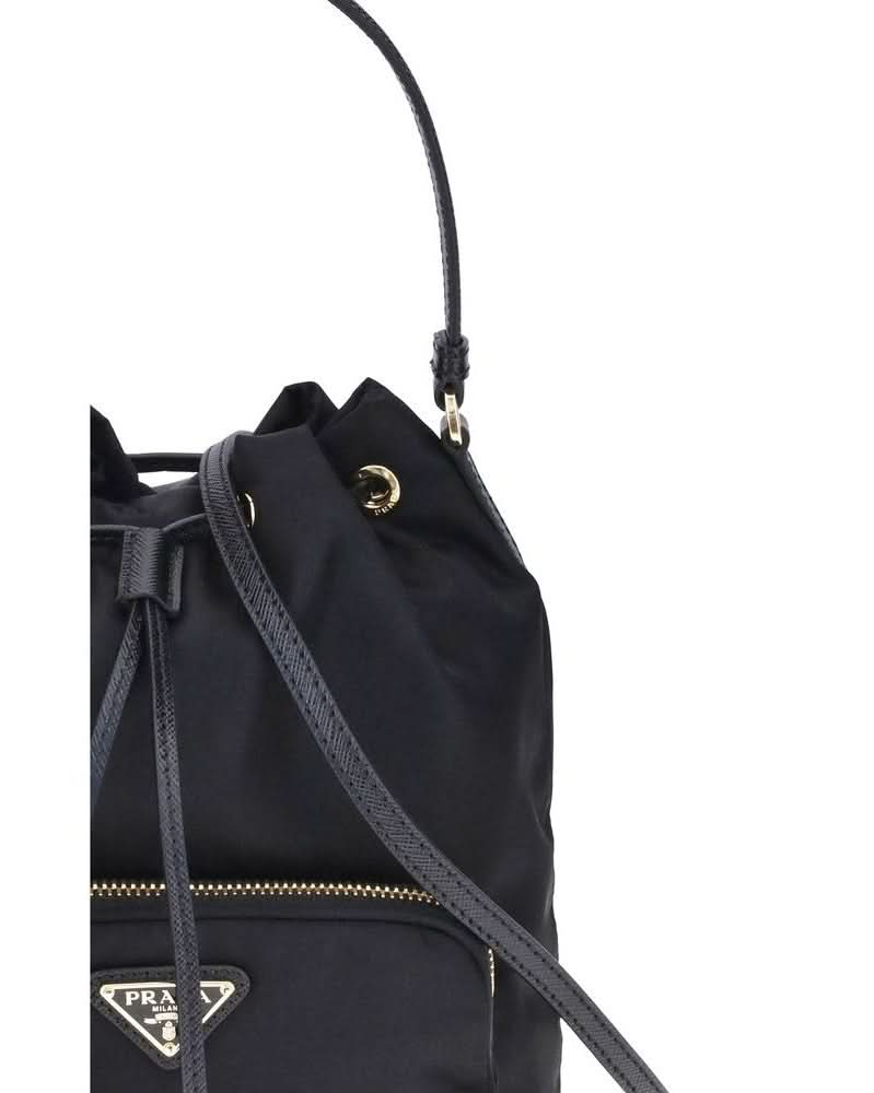 Prada Black Recycled Polyamide Bucket Bag Glam Steals