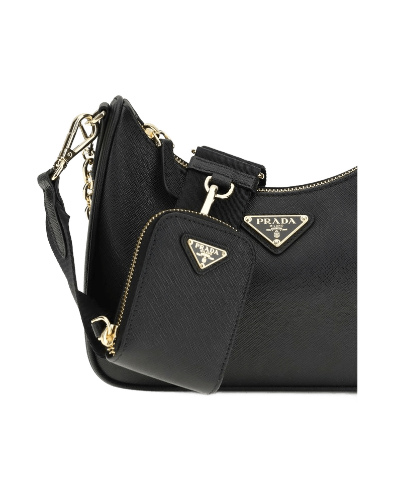 Prada Black Recycled Polyamide Shoulder Bag Glam Steals