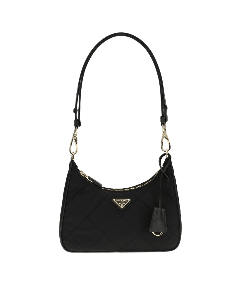 Prada Black Recycled Polyamide Shoulder Bag Glam Steals