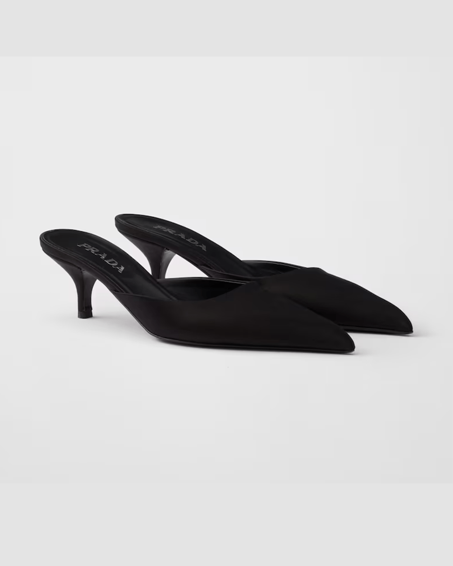 Prada Black Satin Sabot Glam Steals