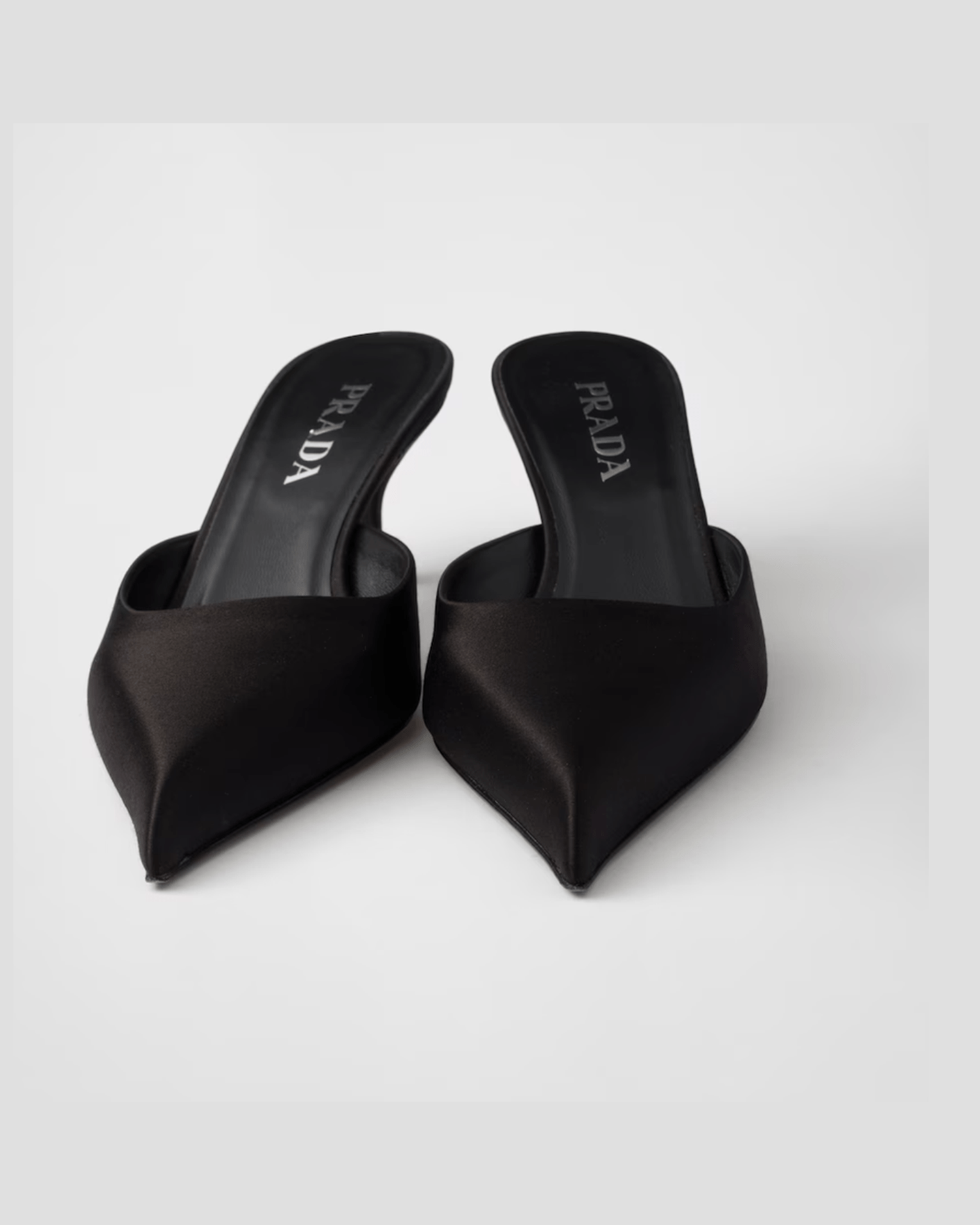 Prada Black Satin Sabot Glam Steals