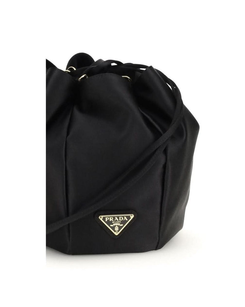 Prada Black Silk Backet Bag Glam Steals