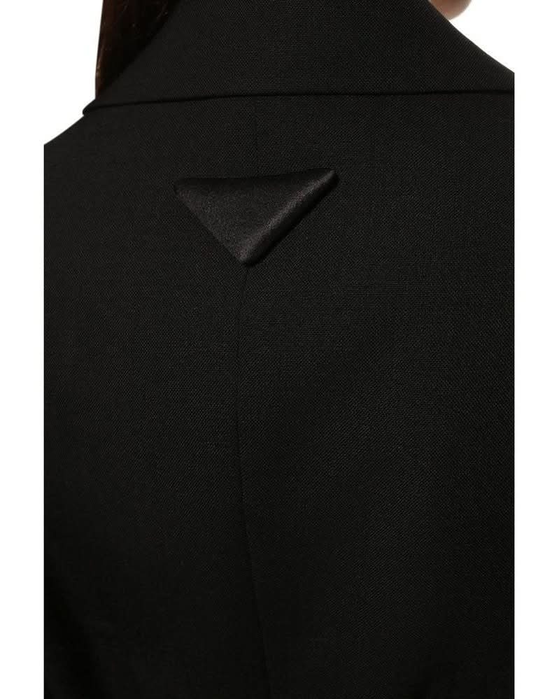 Prada Black Wool Fleece Coat Glam Steals