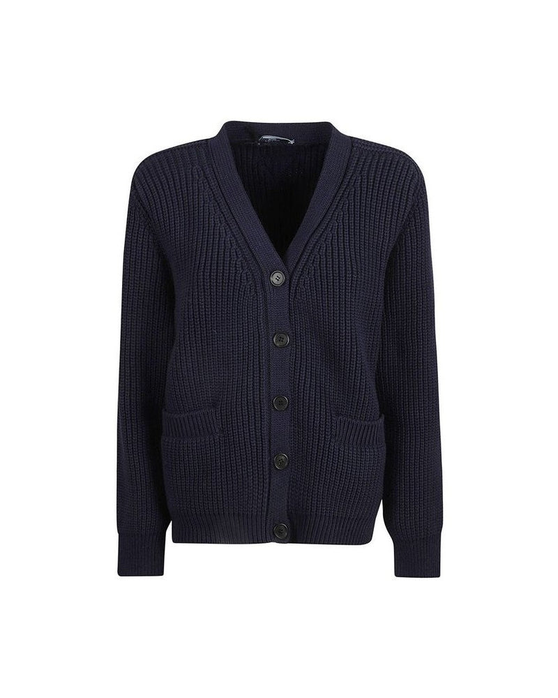 Prada Blue Cotton Cardigan 