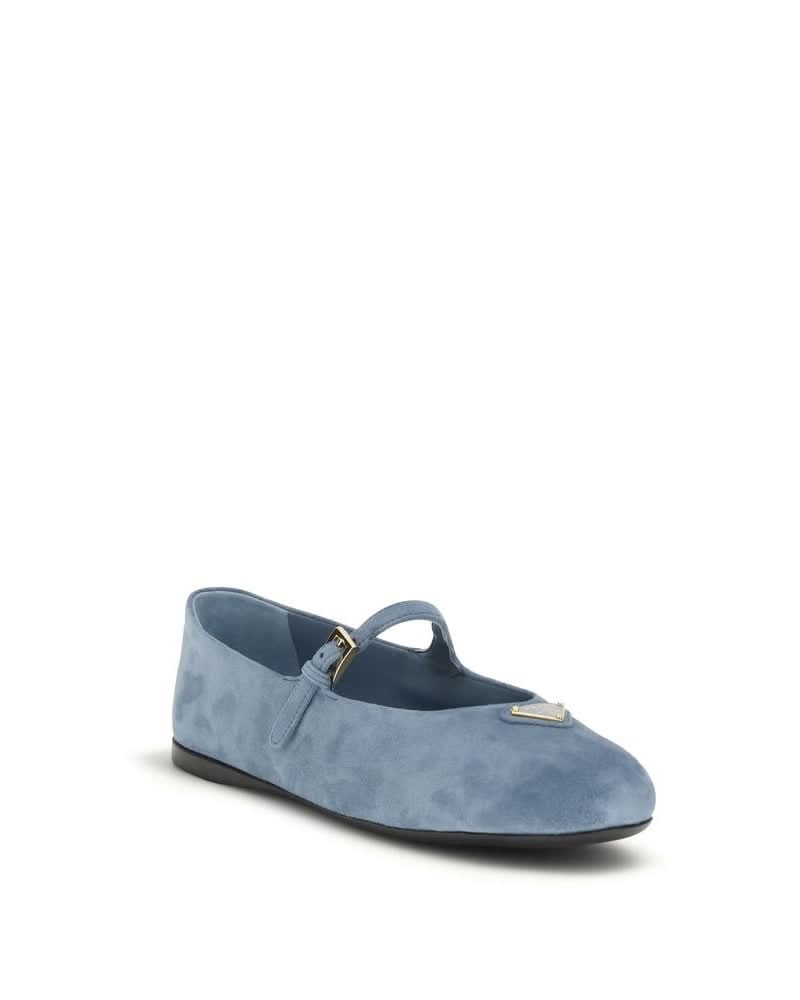 Prada Blue Goatskin Ballet Flats Glam Steals