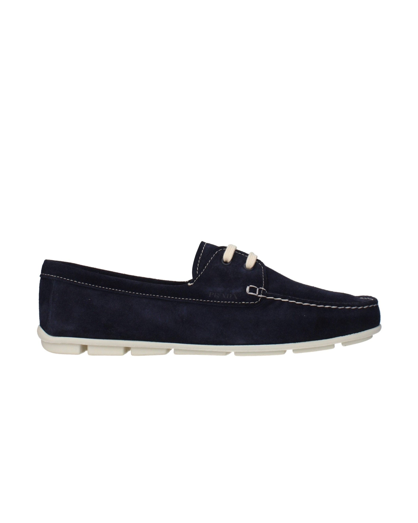 Prada Blue Leather Slip On Loafers Glam Steals